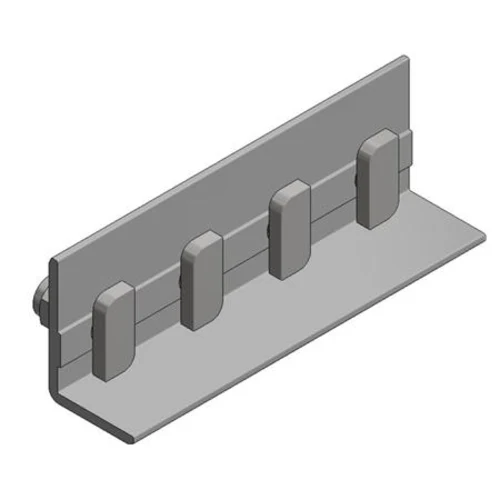 En aluminiums koblingsstykke til forside++ profil fra Van der Valk, der bruges til at forbinde skinner til den ønskede montering