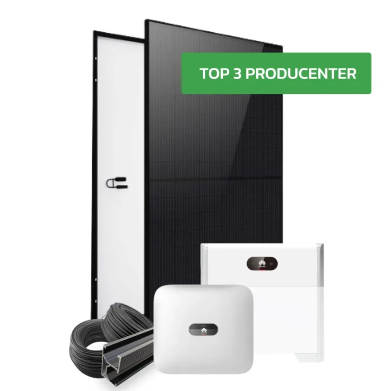 Komplet 6 kWp Huawei Hybrid solcelleanlæg inkl. batteri