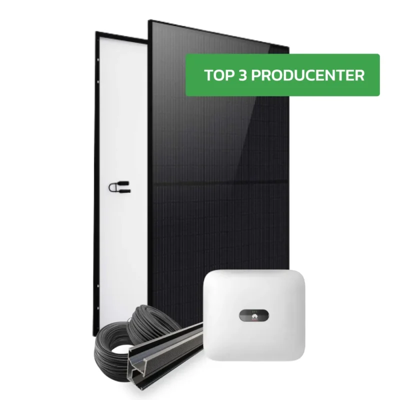 Komplet 6 kWp Huawei hybridklart solcelleanlæg