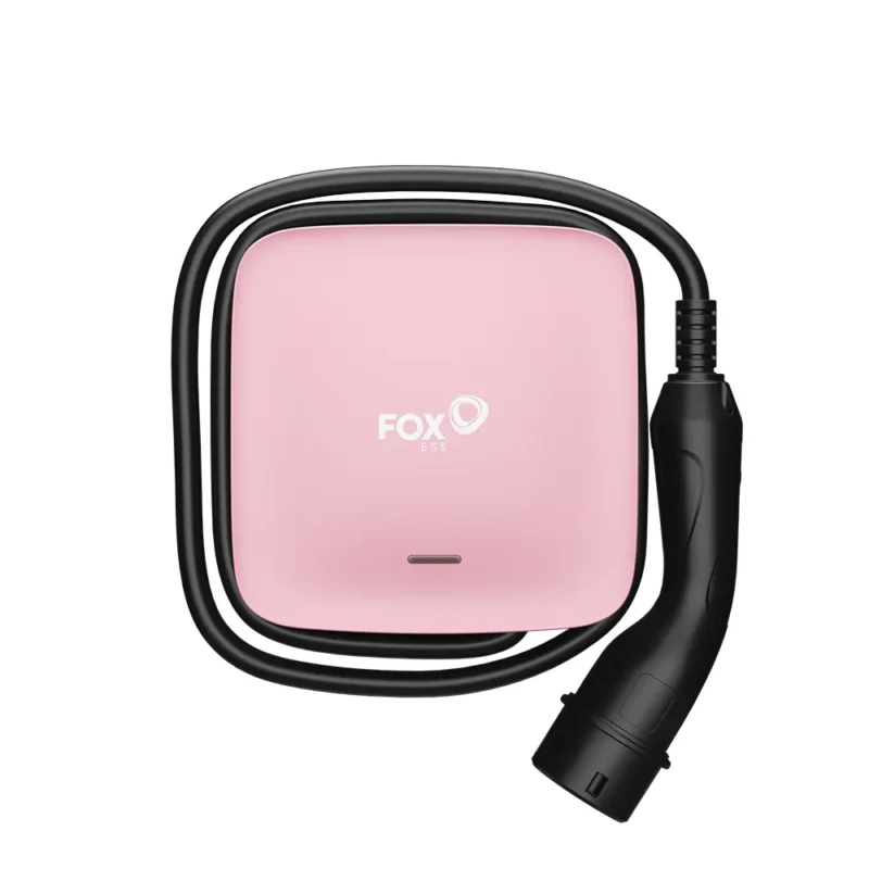 FoxESS L series EV Charger lyserød front