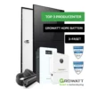 Komplet 10 kWp Growatt Hybrid solcelleanlæg inkl. stor batteripakke