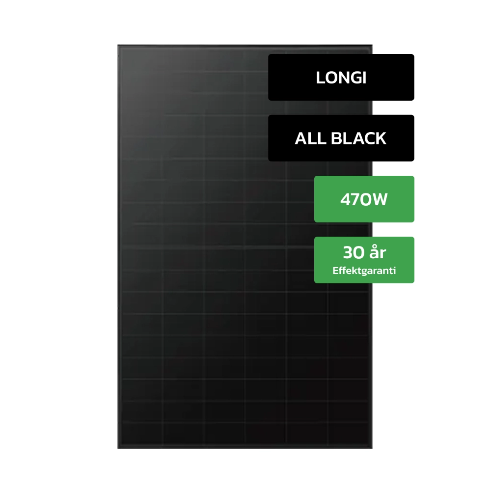470W LONGi LR7 Premium Black solcellepanel